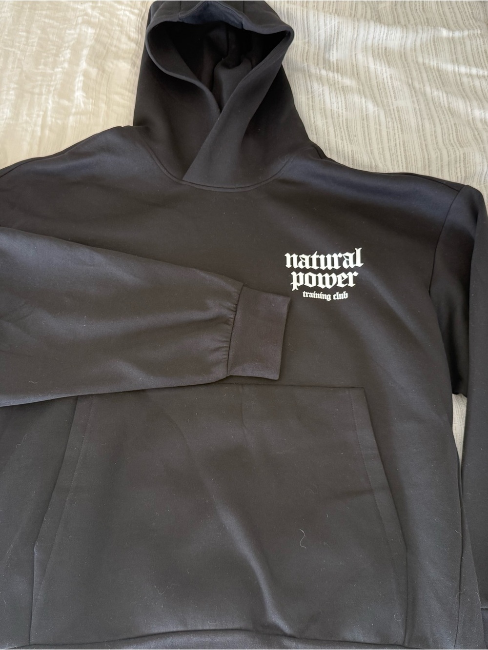 Black Crewneck Hoodie for Men